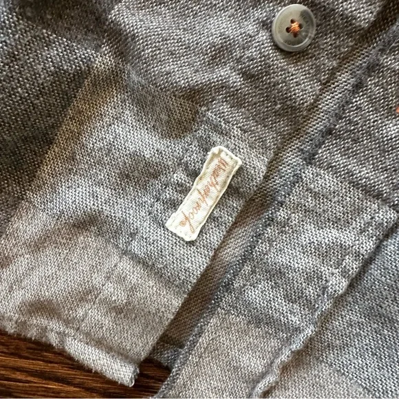 Weatherproof Vintage grey plaid long sleeve flannel button down shirt - Picture 7 of 14